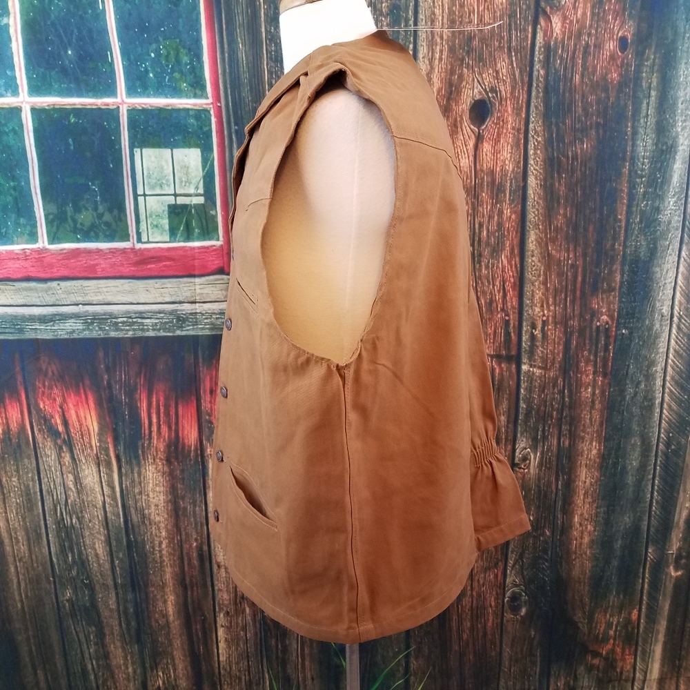 WYOMING TRADER OVERSIZED BRONCO CANVAS VEST (2NDS) - Picture 3 of 7